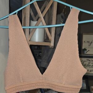 Aerie Textured Peach Bralette